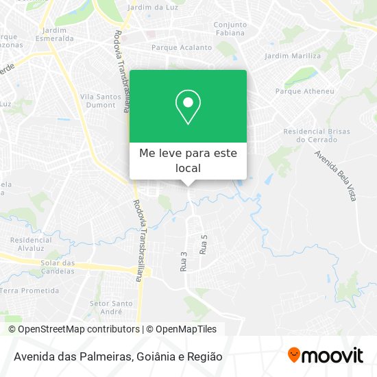 Avenida das Palmeiras mapa