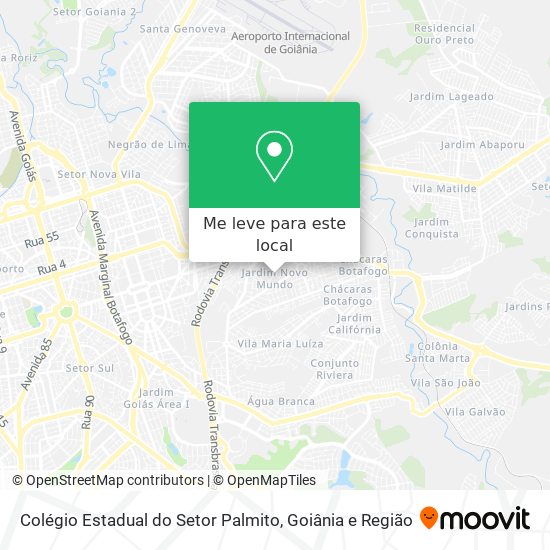 Colégio Estadual do Setor Palmito mapa