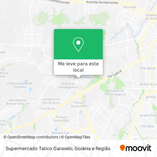 Supermercado Tatico Garavelo mapa