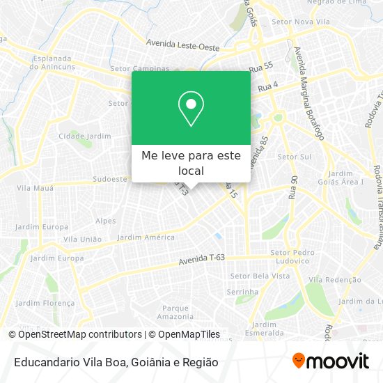 Educandario Vila Boa mapa