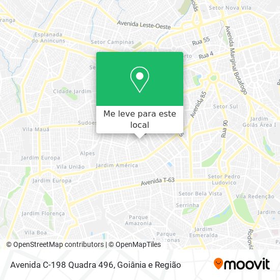 Avenida C-198 Quadra 496 mapa