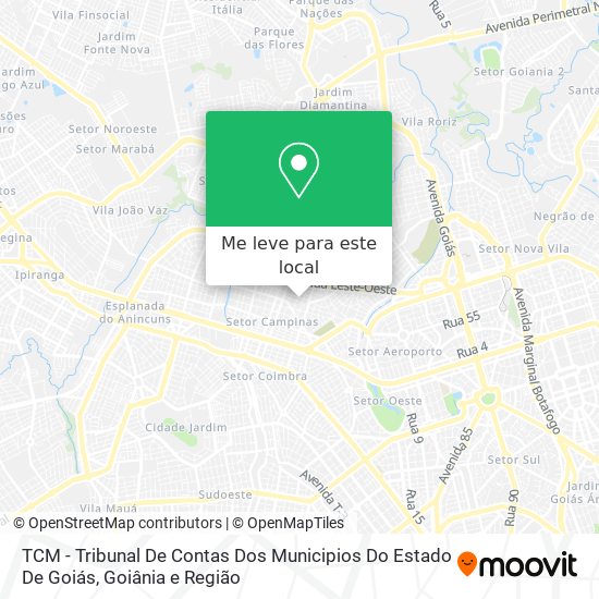 TCM - Tribunal De Contas Dos Municipios Do Estado De Goiás mapa