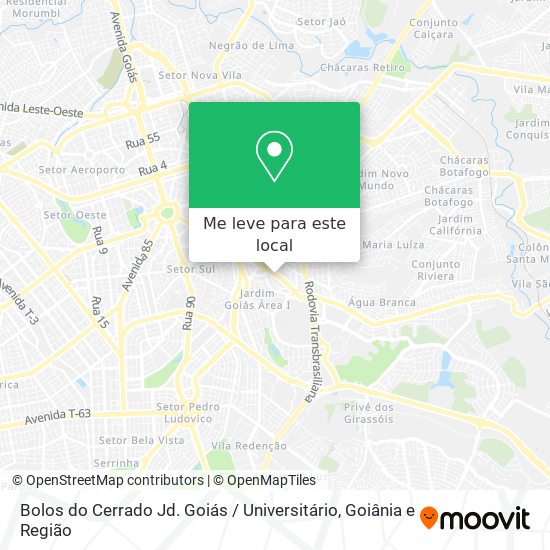 Bolos do Cerrado Jd. Goiás / Universitário mapa