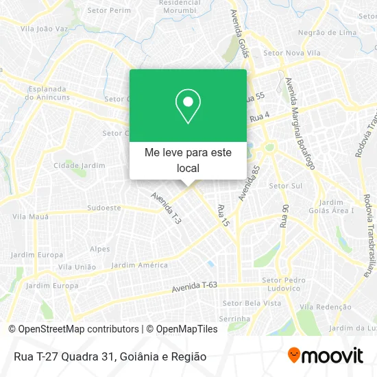 Rua T-27 Quadra 31 mapa