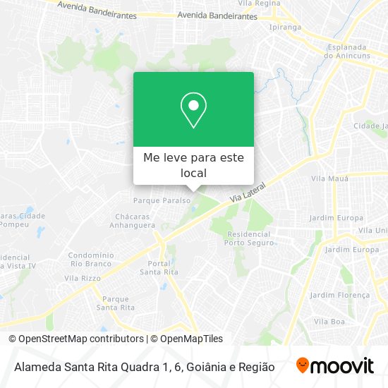 Alameda Santa Rita Quadra 1, 6 mapa