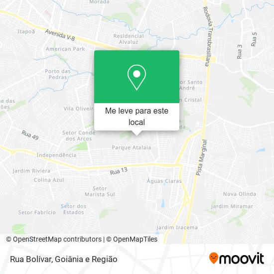 Rua Bolívar mapa