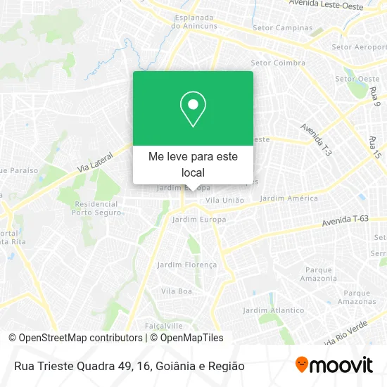 Rua Trieste Quadra 49, 16 mapa