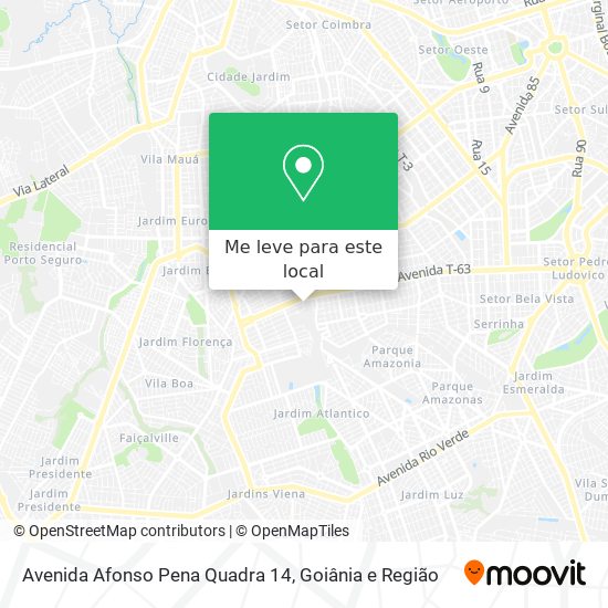 Avenida Afonso Pena Quadra 14 mapa