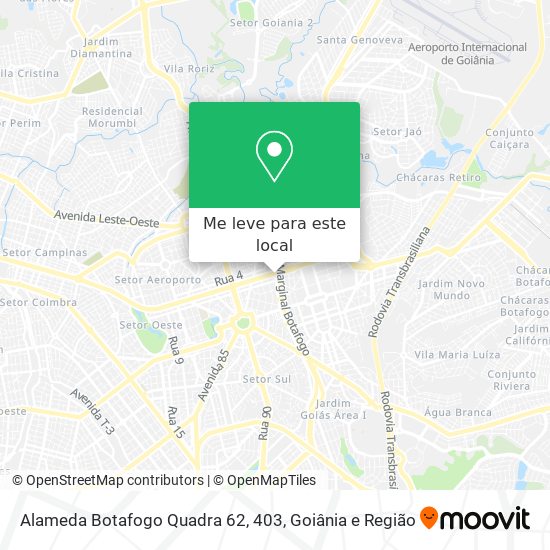 Alameda Botafogo Quadra 62, 403 mapa