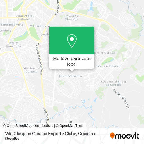 Vila Olímpica Goiânia Esporte Clube mapa