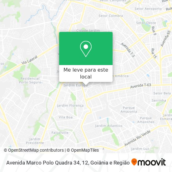 Avenida Marco Polo Quadra 34, 12 mapa
