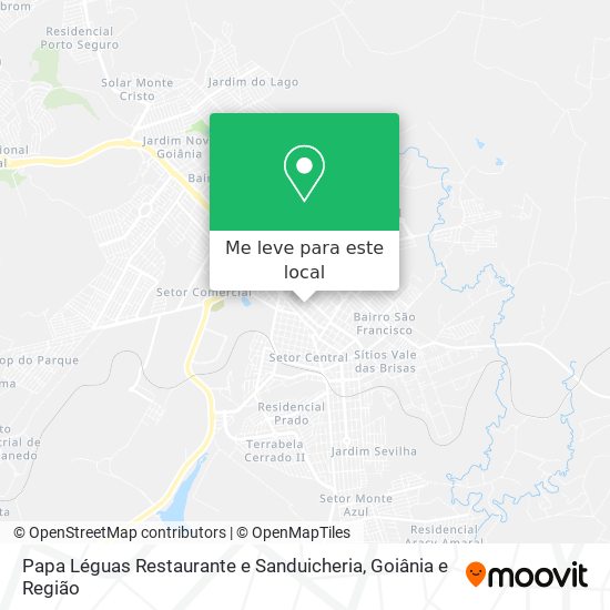 Papa Léguas Restaurante e Sanduicheria mapa