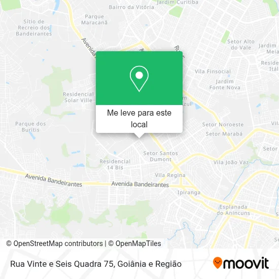 Rua Vinte e Seis Quadra 75 mapa
