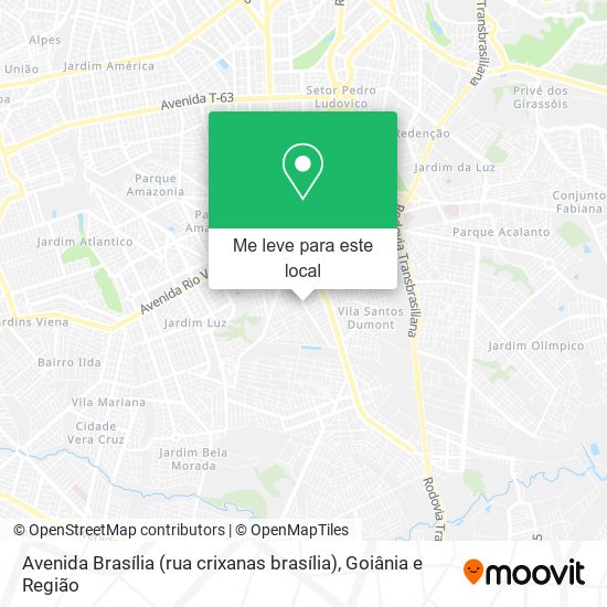 Avenida Brasília (rua crixanas brasília) mapa