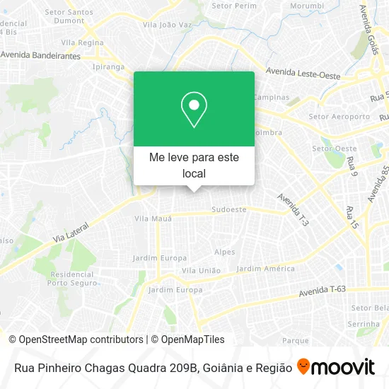 Rua Pinheiro Chagas Quadra 209B mapa