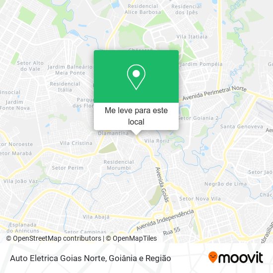 Auto Eletrica Goias Norte mapa
