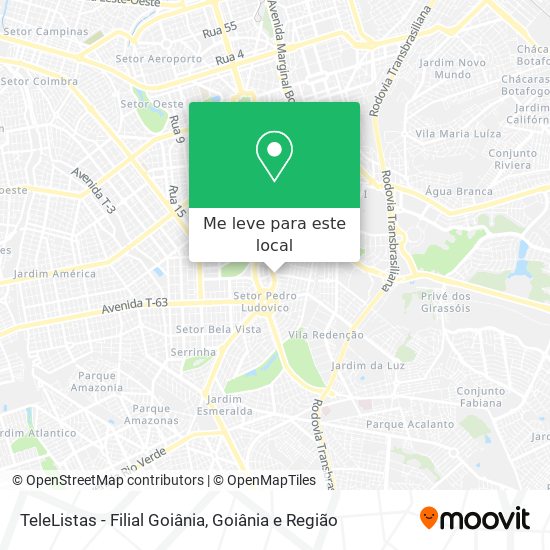 TeleListas - Filial Goiânia mapa