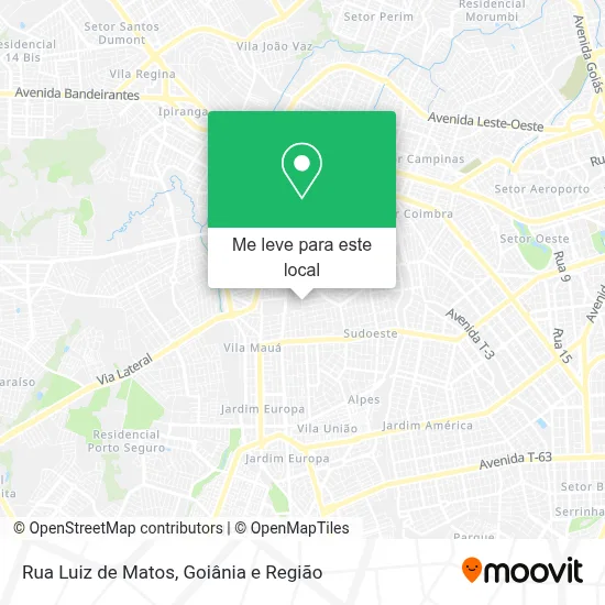 Rua Luiz de Matos mapa