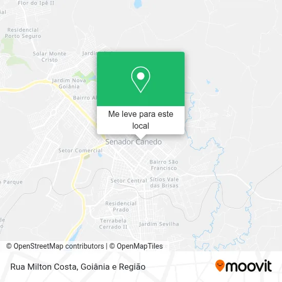 Rua Milton Costa mapa