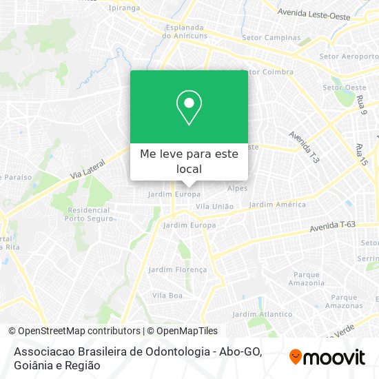 Associacao Brasileira de Odontologia - Abo-GO mapa