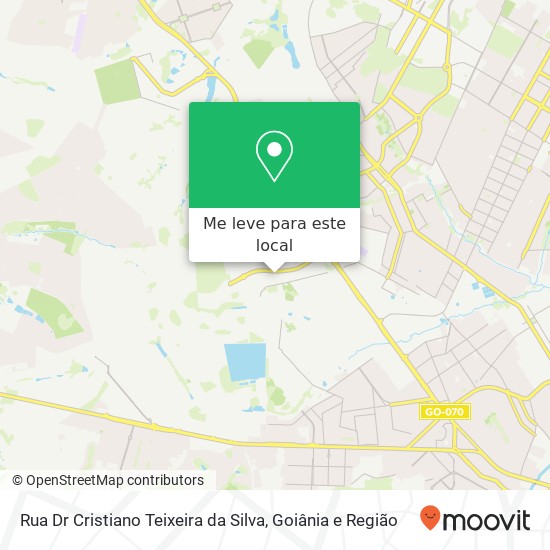 Rua Dr Cristiano Teixeira da Silva, Chácaras São Joaquim Goiânia-GO mapa