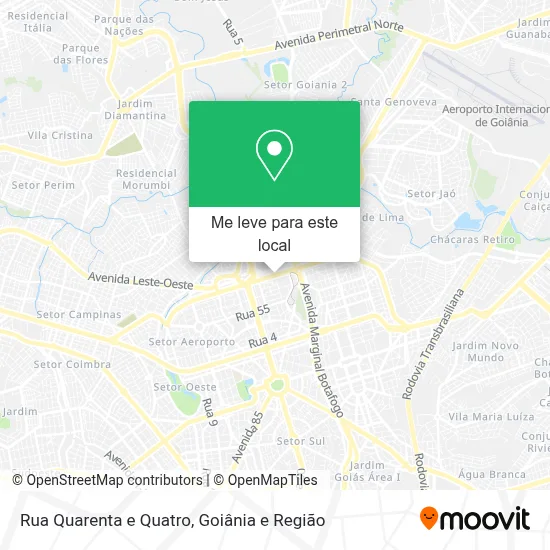 Rua Quarenta e Quatro mapa