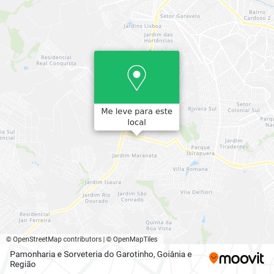 Pamonharia e Sorveteria do Garotinho mapa