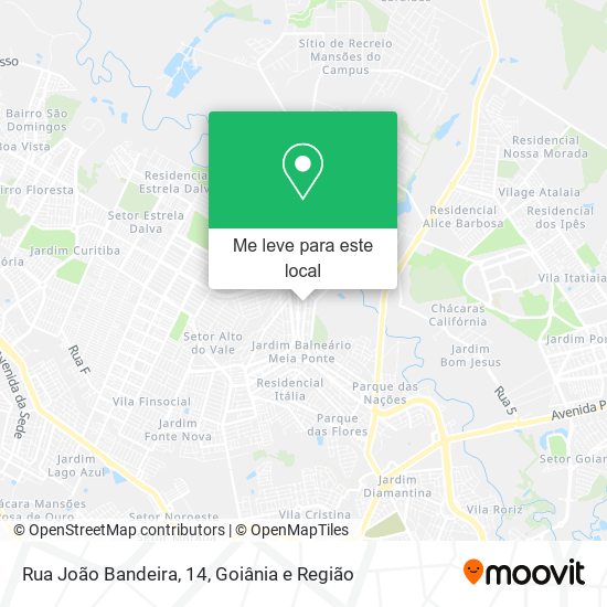Rua João Bandeira, 14 mapa