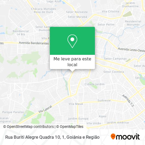 Rua Buriti Alegre Quadra 10, 1 mapa