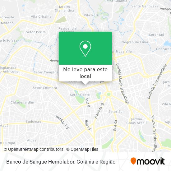 Banco de Sangue Hemolabor mapa