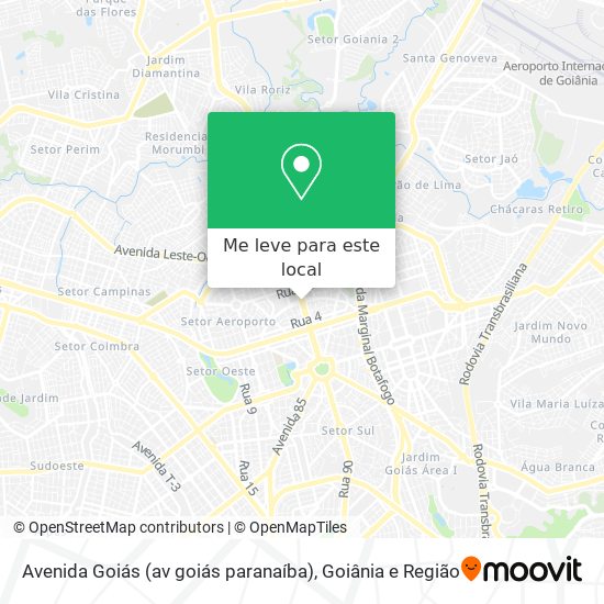 Avenida Goiás (av goiás paranaíba) mapa