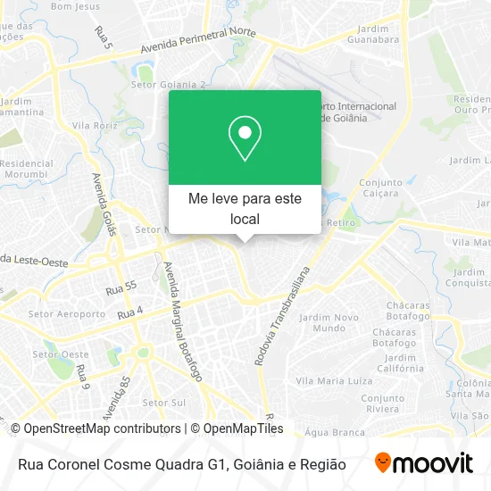 Rua Coronel Cosme Quadra G1 mapa