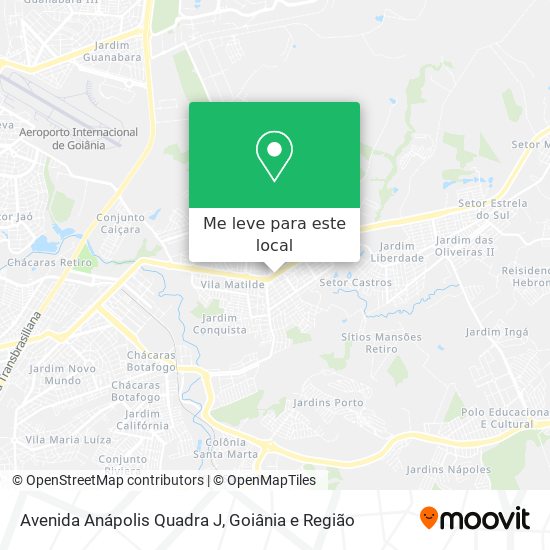 Avenida Anápolis Quadra J mapa