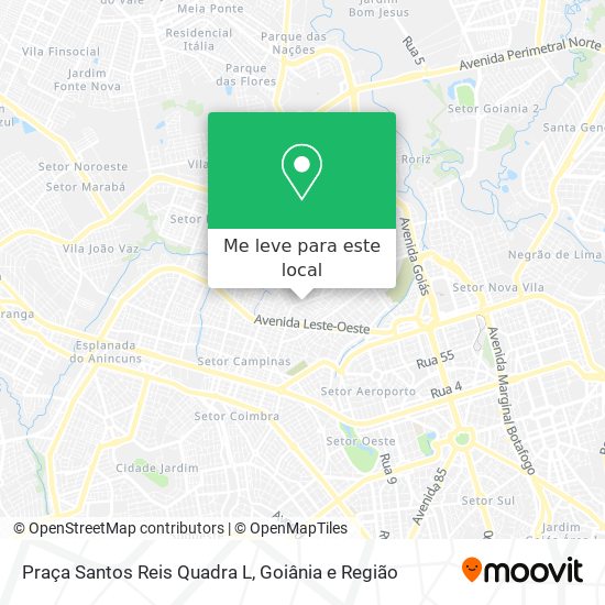 Praça Santos Reis Quadra L mapa