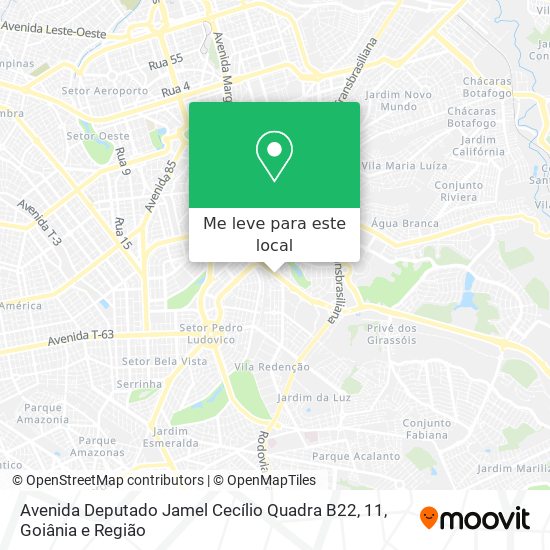 Avenida Deputado Jamel Cecílio Quadra B22, 11 mapa