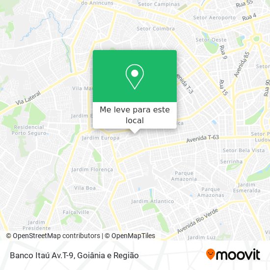 Banco Itaú Av.T-9 mapa