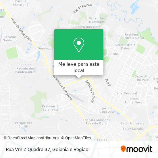 Rua Vm Z Quadra 37 mapa