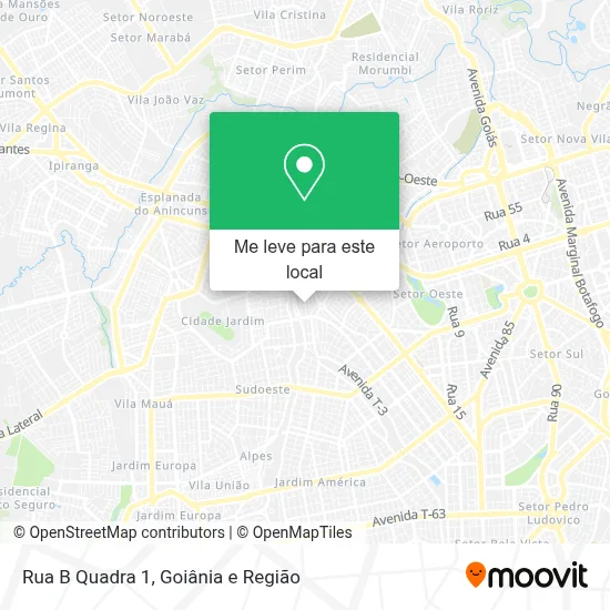 Rua B Quadra 1 mapa