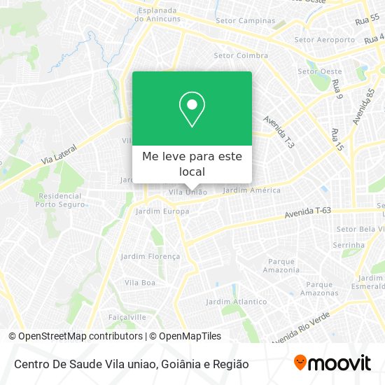Centro De Saude Vila uniao mapa