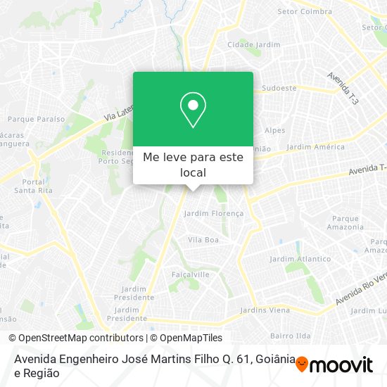 Avenida Engenheiro José Martins Filho Q. 61 mapa