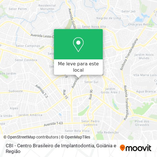 CBI - Centro Brasileiro de Implantodontia mapa