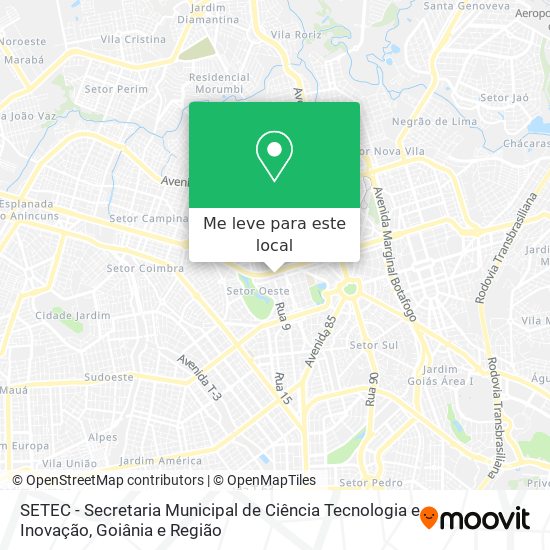 SETEC - Secretaria Municipal de Ciência Tecnologia e Inovação mapa