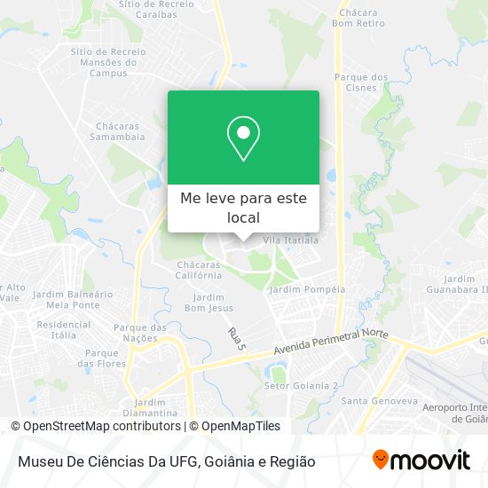 Museu De Ciências Da UFG mapa
