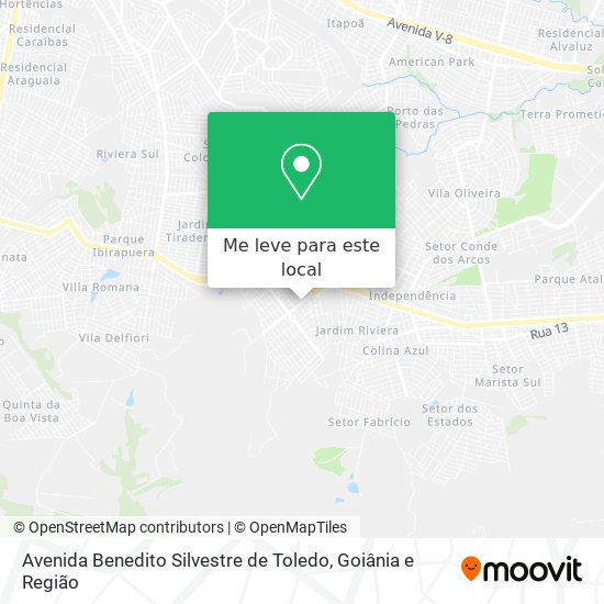 Avenida Benedito Silvestre de Toledo mapa