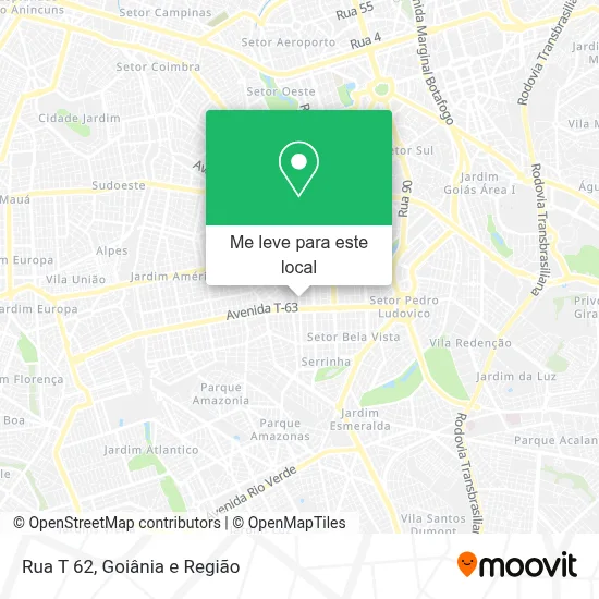 Rua T 62 mapa