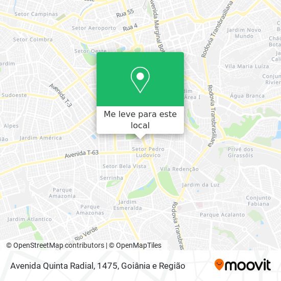 Avenida Quinta Radial, 1475 mapa