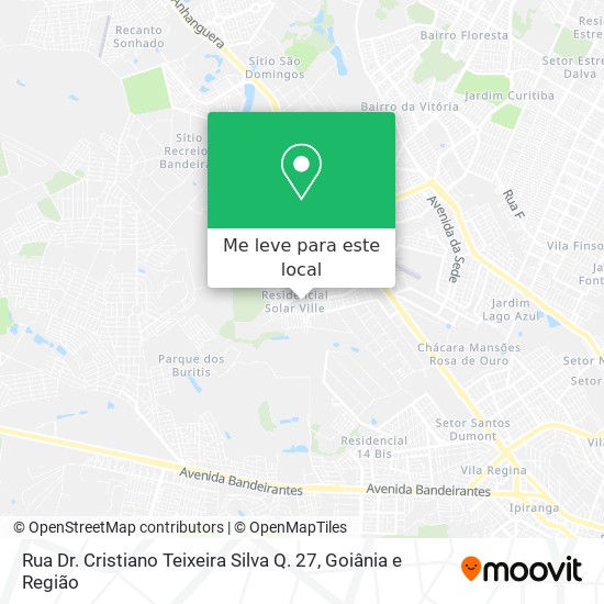 Rua Dr. Cristiano Teixeira Silva Q. 27 mapa