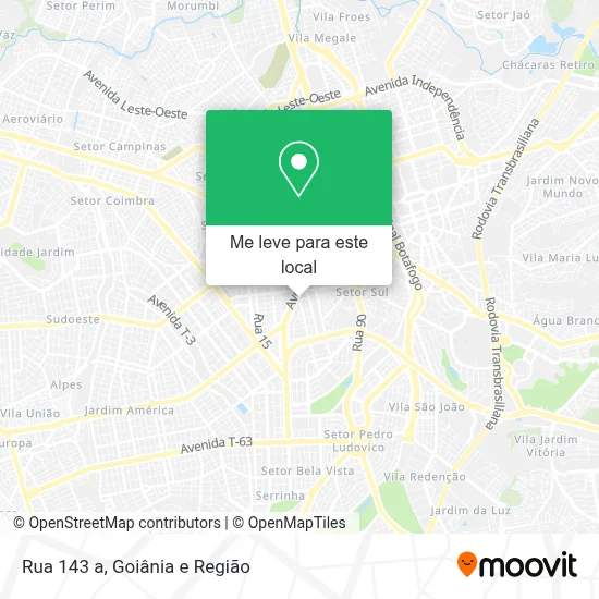 Rua 143 a mapa
