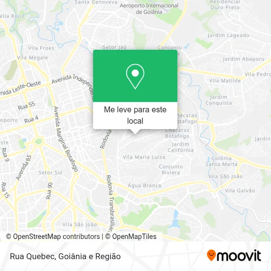 Rua Quebec mapa
