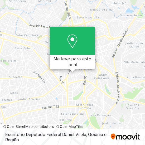 Escritório Deputado Federal Daniel Vilela mapa